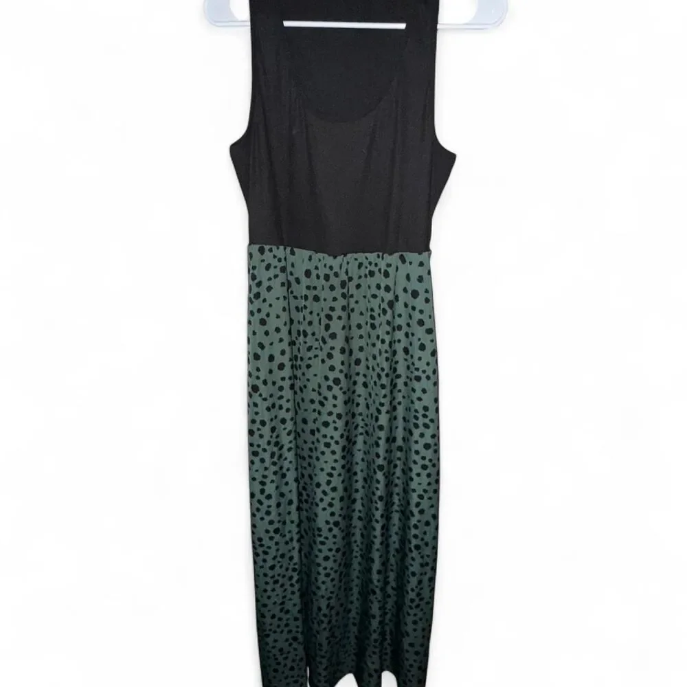 Unbranded Women's Green and Black Dress